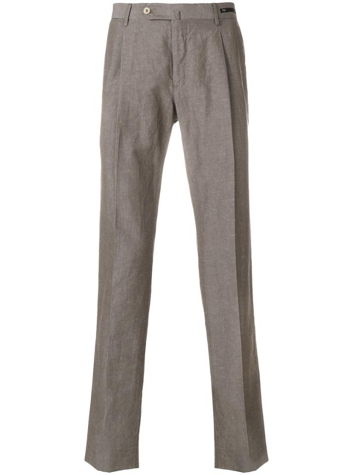 Pt01 Tailored Straight-leg Trousers - Grey