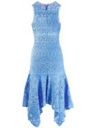 Jonathan Simkhai Crochet Lace Handkerchief Dress - Blue