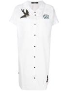 Karl Lagerfeld Captain Karl Patch Shirt Dress - White