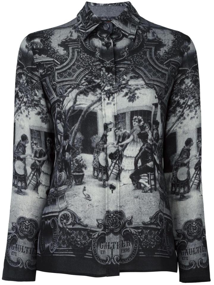 Jean Paul Gaultier Vintage Medieval Print Shirt - Grey