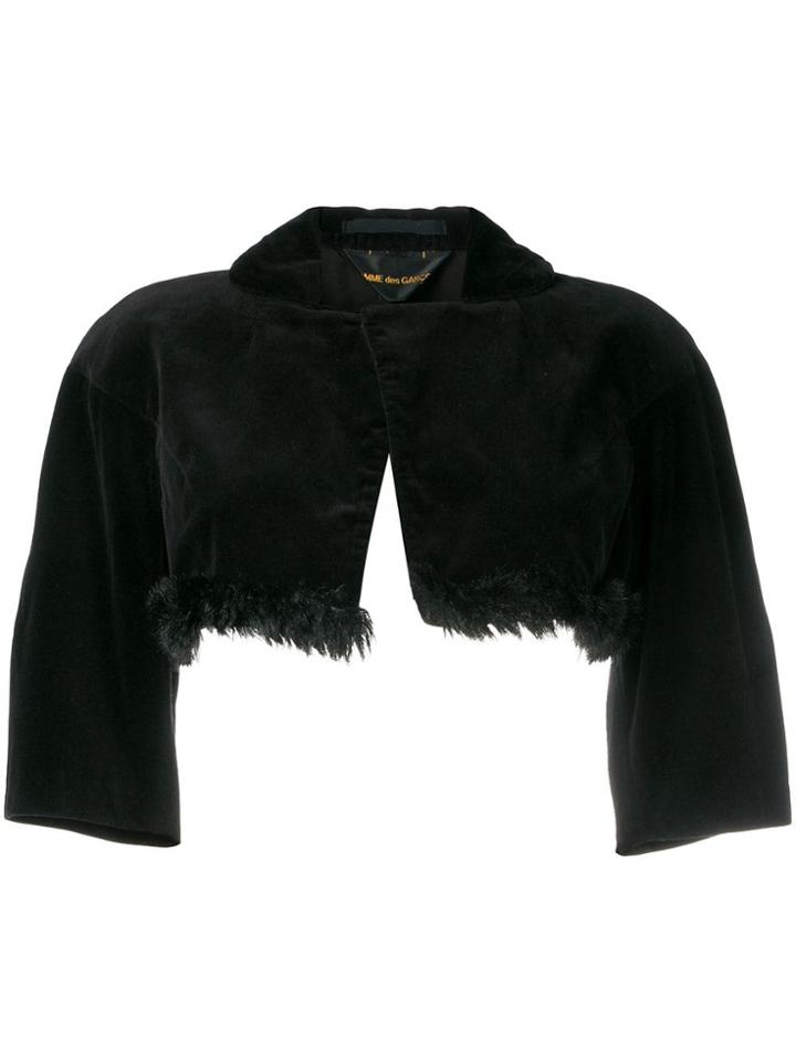 Comme Des Garçons Vintage Velvet Bolero - Black
