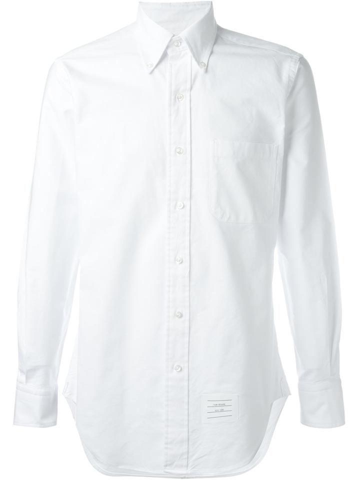 Thom Browne - Classic Long Sleeve Shirt In White Oxford - Men - Cotton - 5, Cotton
