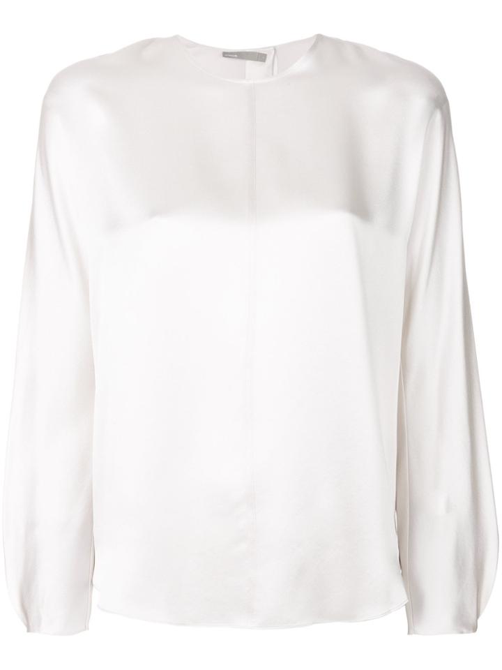 Vince Round Neck Blouse - White