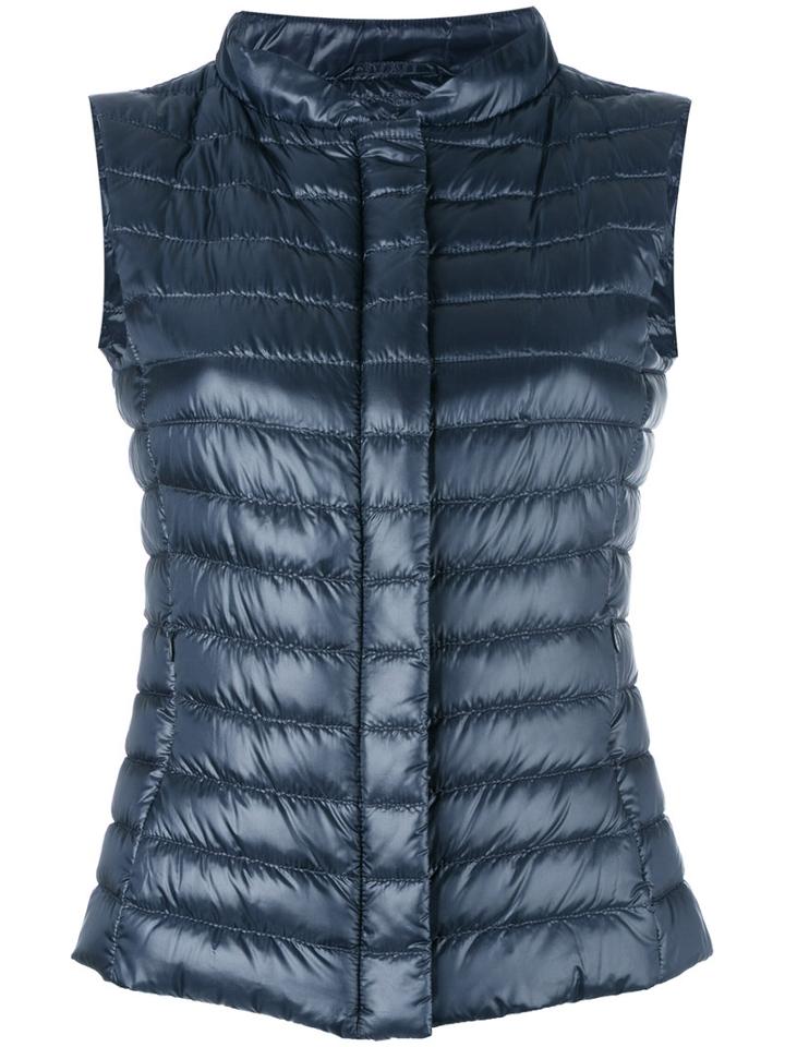Herno Padded Gilet, Women's, Size: 44, Blue, Polyamide/feather Down
