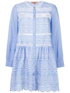 Ermanno Scervino Embroidered Shirt Dress - Blue