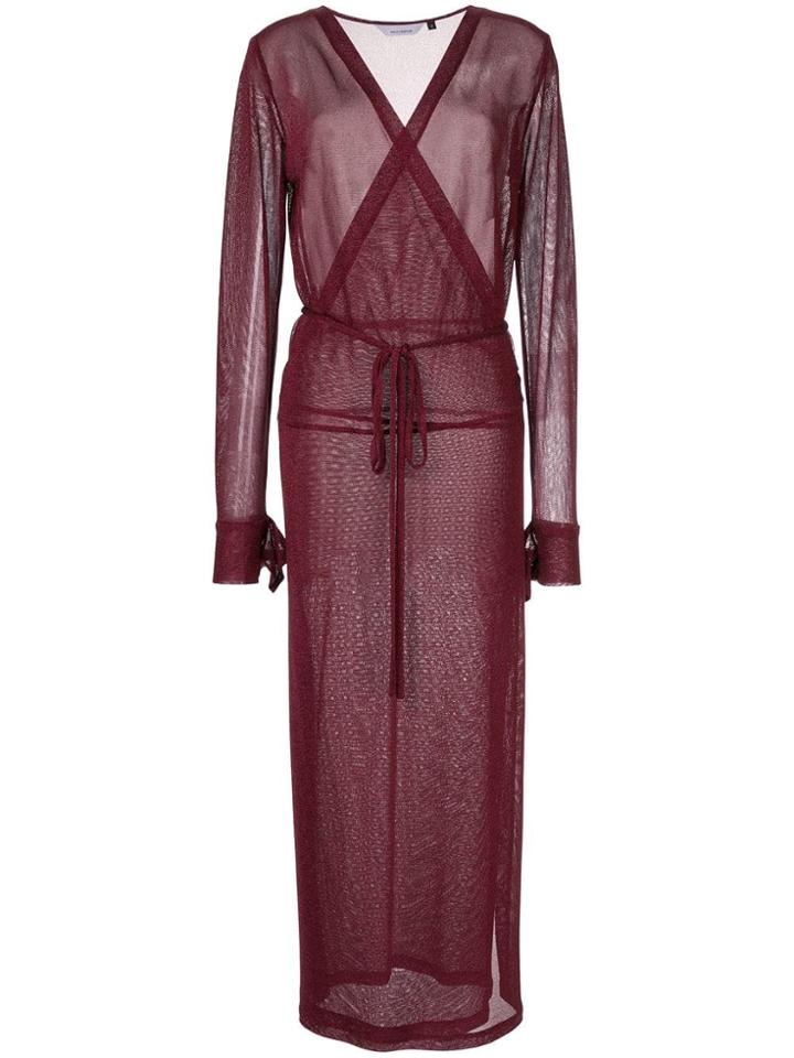 Kacey Devlin Formation Full Wrap Dress - Red