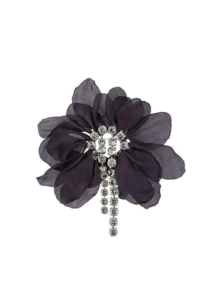 Lanvin Oversized Flower Brooch, Women's, Black
