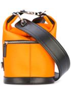 Msgm - Mini Bucket Bag - Women - Cotton/leather/polyester/polyurethane - One Size, Yellow/orange, Cotton/leather/polyester/polyurethane