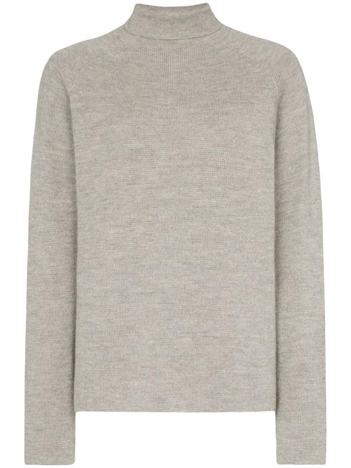 Carcel Milano Alpaca Wool Turtleneck Sweater - Grey