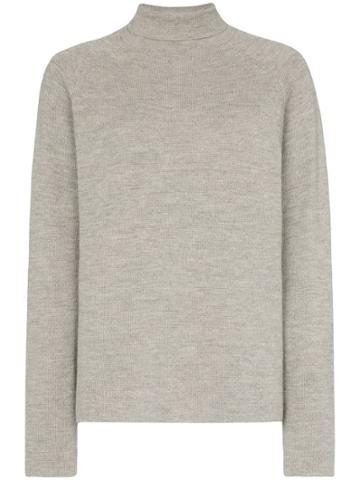 Carcel Milano Alpaca Wool Turtleneck Sweater - Grey