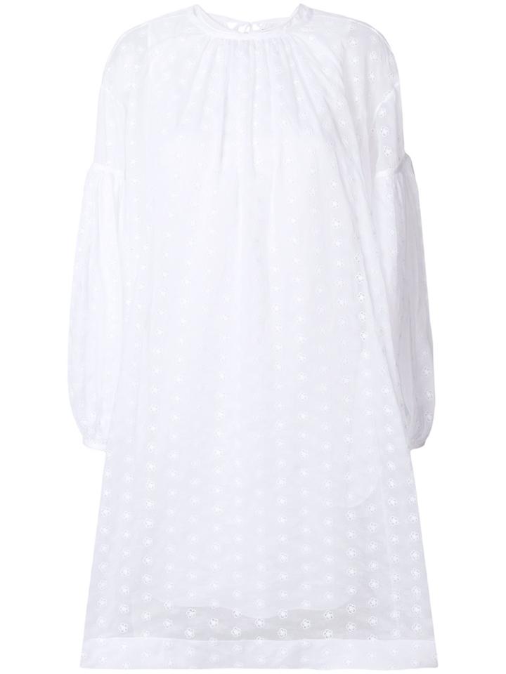 Calvin Klein 205w39nyc Sangallo Lace Over Dress - White