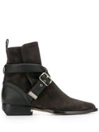 Chloé Rylee Buckle Boots - Grey