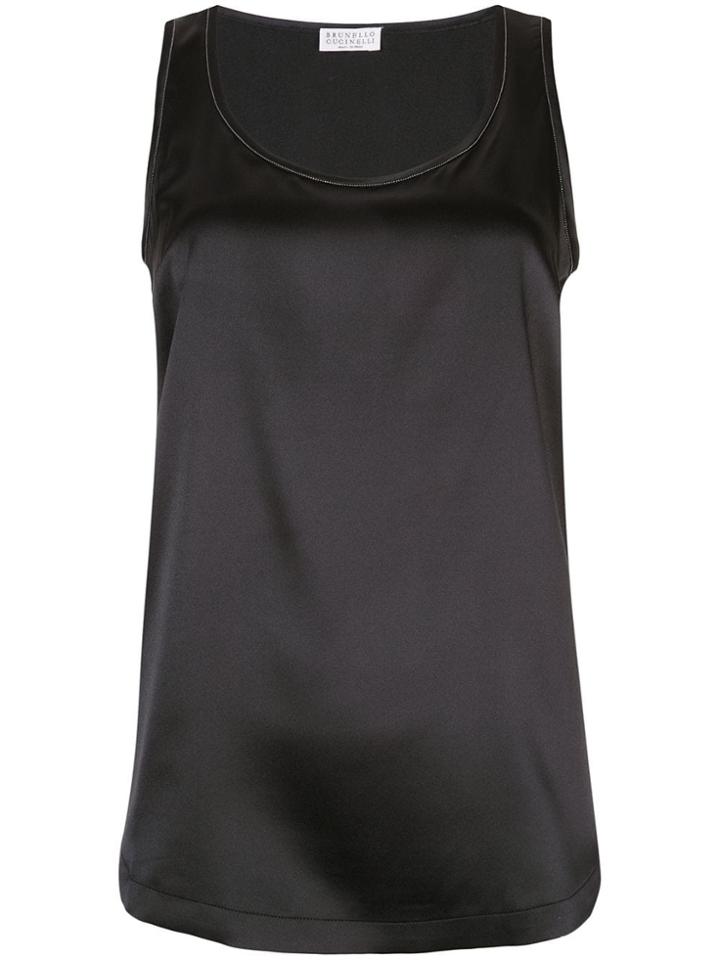 Brunello Cucinelli Scoop Neck Vest - Black
