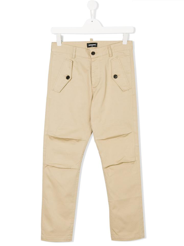 Dsquared2 Kids Flap Pocket Trousers - Nude & Neutrals