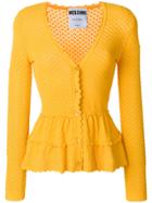 Moschino Frilled Crochet Cardigan - Yellow & Orange