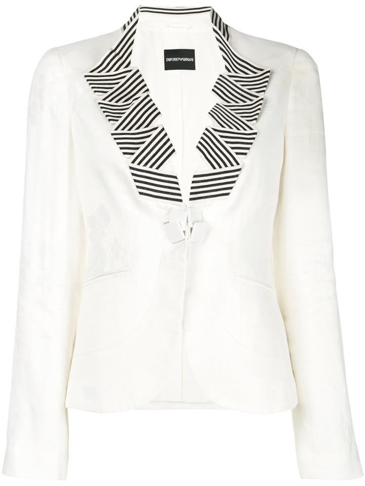 Emporio Armani Vintage Long-sleeve Blazer - White
