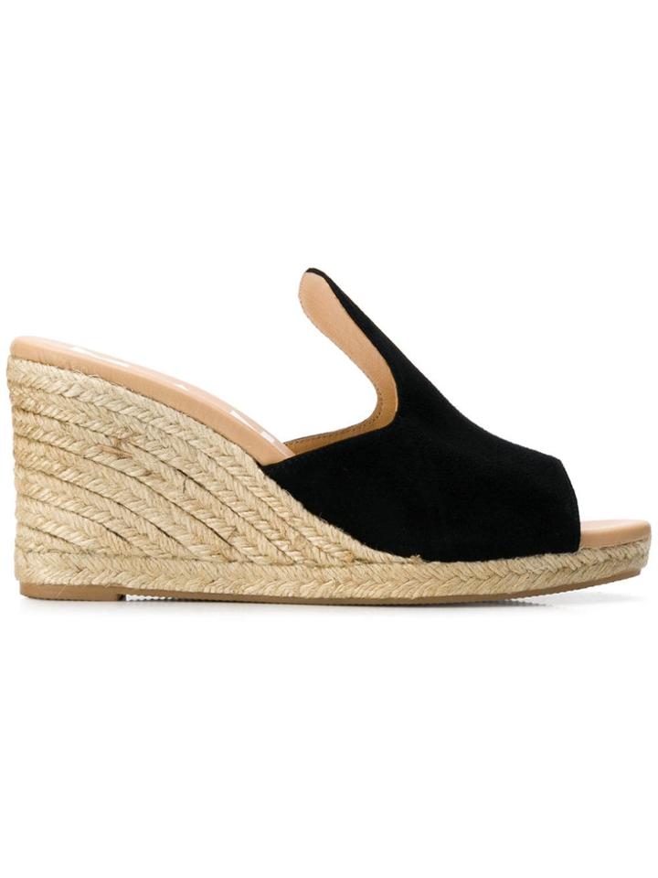 Manebi Wedge Mules - Black