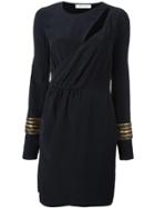 Pierre Balmain Cut-out Wrap Dress - Blue