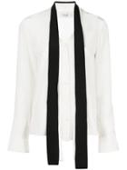 Arias Tie-neck Blouse - White