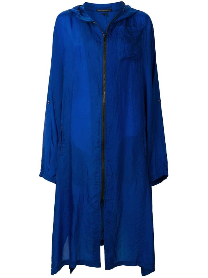 Y's Hooded Raincoat - Blue