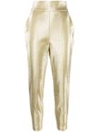 Elisabetta Franchi High-waisted Trousers - Gold