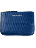 Comme Des Garçons Wallet Zipped Textured Coin Wallet - Blue