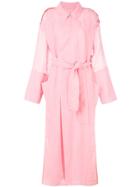 Maison Rabih Kayrouz Belted Trench Coat - Pink