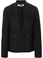 Stella Mccartney Double Breasted Blazer, Women's, Size: 46, Black, Cotton/polyamide/rayon/wool