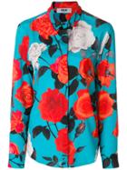 Msgm Photographic Floral Print Shirt - Multicolour