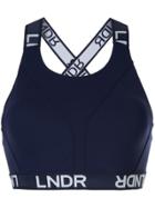 Lndr Logo Print Sports Bra - Blue