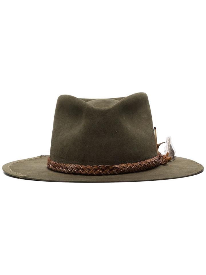 Nick Fouquet Forest Green El Guantanamo Feather Embellished Fur Hat