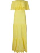Skinbiquini Ruffled Off-shoulder Maxi Dress, Women's, Size: P, Yellow/orange, Polyester