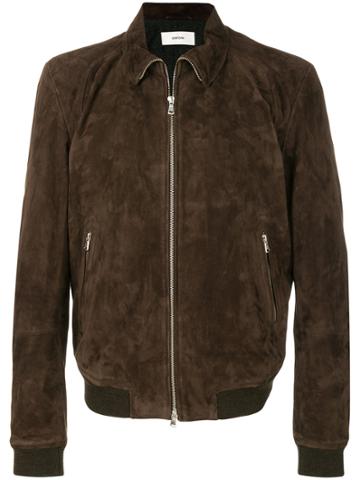 Mauro Grifoni Fitted Zipped Jacket - Brown
