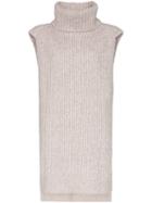 See By Chloé Turtleneck Sleeveless Knit Jumper - Grey