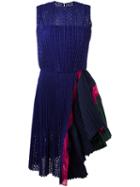 Sacai Asymmetric Dot Lace Dress, Women's, Size: I, Blue, Cupro/cotton/polyester