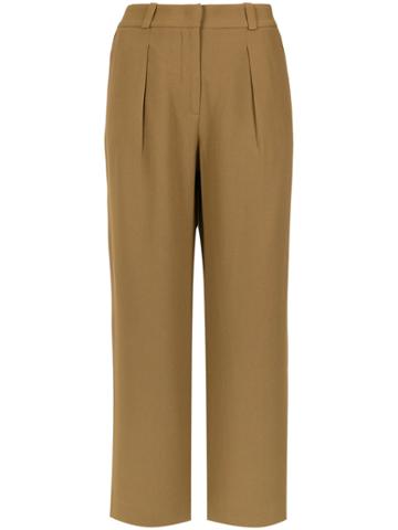 Egrey Dudu Cropped Trousers - Brown