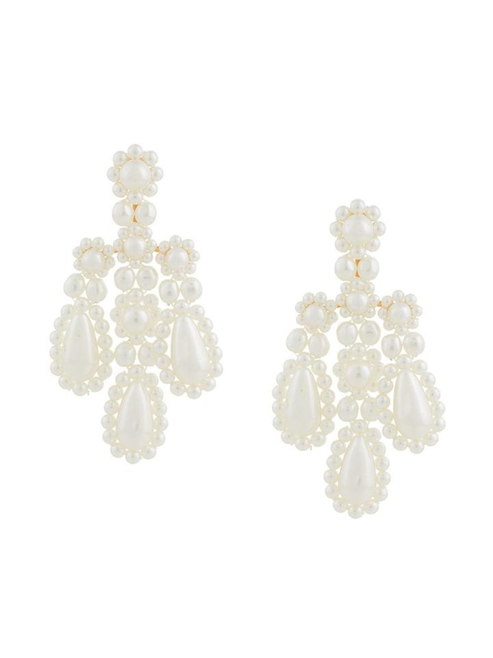 Simone Rocha Stacked Earring - White