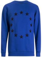 Études 'etoile' Embroidered Sweatshirt, Men's, Size: Small, Blue, Cotton/polyester