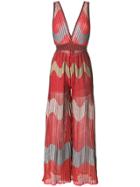 M Missoni Printed Palazzo Jumpsuit - Yellow & Orange