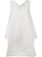 Osman Embroidered V-neck Dress, Women's, Size: 12, White, Cotton