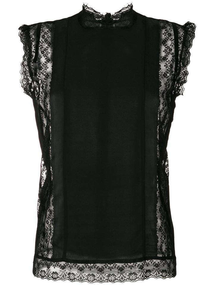 Pierre Balmain Lace Blouse - Black