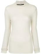 Muller Of Yoshiokubo Turtleneck Ribbed Top - White