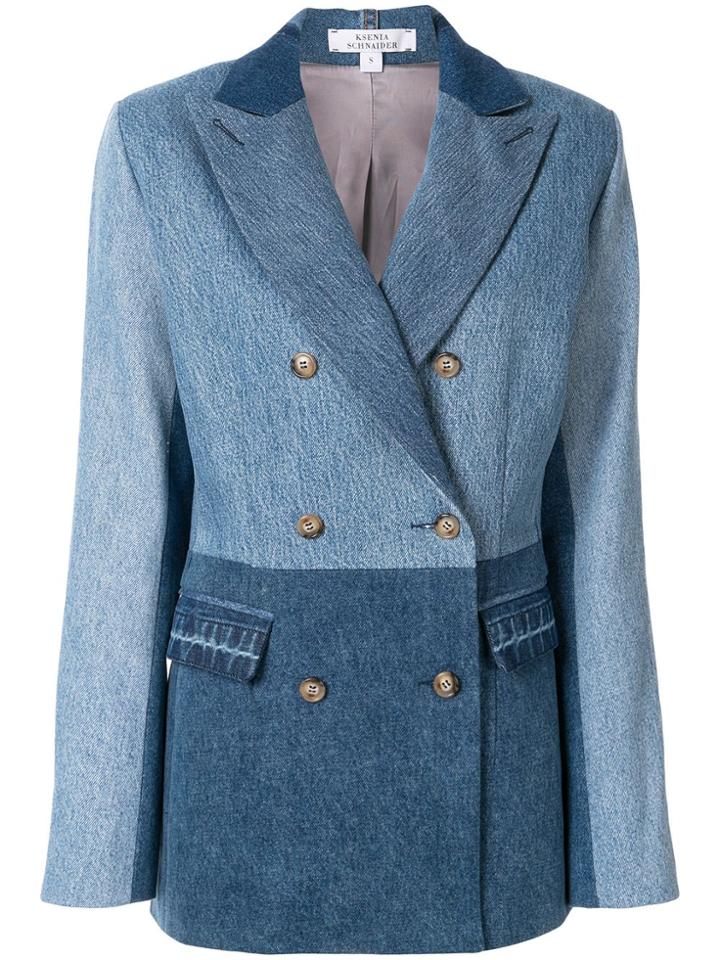 Kseniaschnaider Blue Denim Blazer