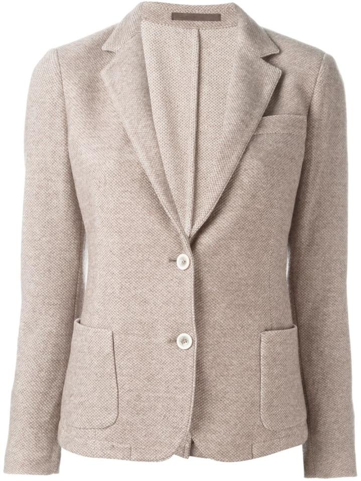 Eleventy Two Button Blazer, Women's, Size: 44, Nude/neutrals, Polyamide/acetate/viscose/virgin Wool