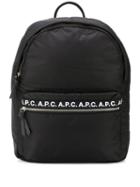 A.p.c. Logo Print Backpack - Black