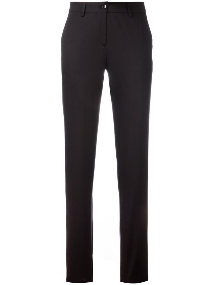 Etro Slim-fit Trousers, Women's, Size: 46, Black, Cotton/spandex/elastane