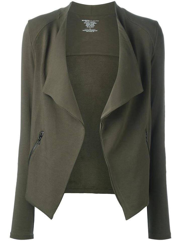 Majestic Filatures Waterfall Jacket, Women's, Size: 3, Green, Spandex/elastane/viscose