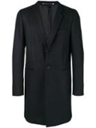 Ps Paul Smith Single-breasted Fitted Coat - Black