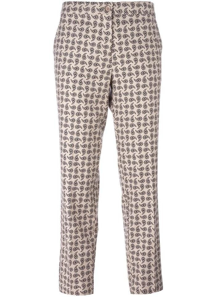 Etro Paisley Print Trousers, Women's, Size: 44, Nude/neutrals, Polyester/spandex/elastane/viscose/wool