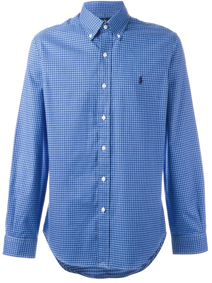 Polo Ralph Lauren Button-down Collar Shirt, Men's, Size: Xl, Blue, Cotton
